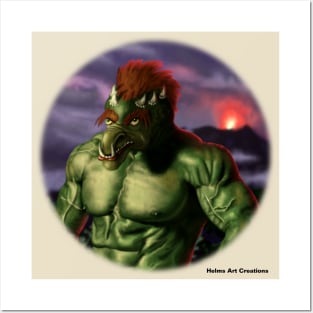 Volcano Tolls Mythological Creature Realistic Artwork Posters and Art